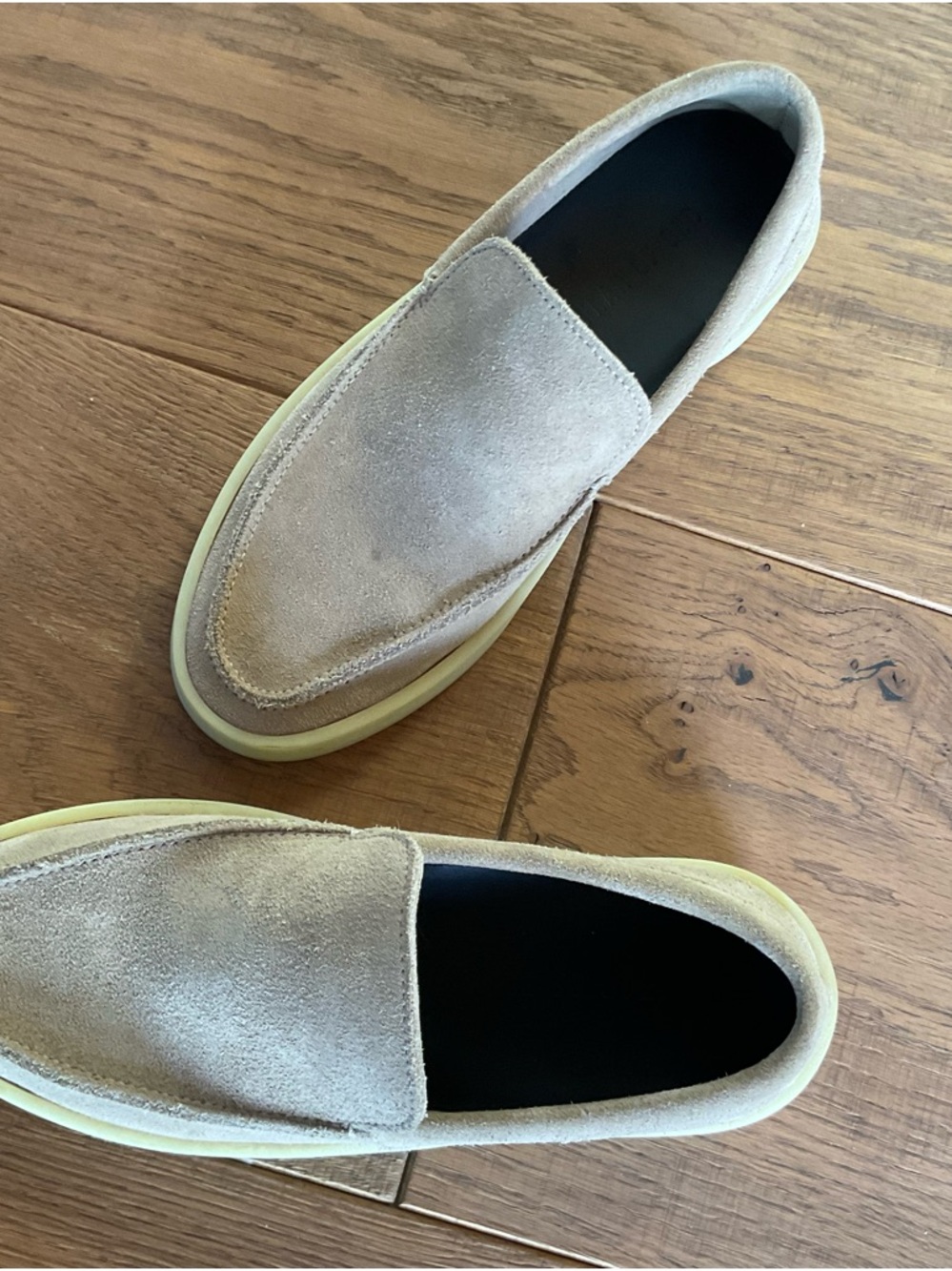 Fear of God Beige Suede Slip-On Loafers